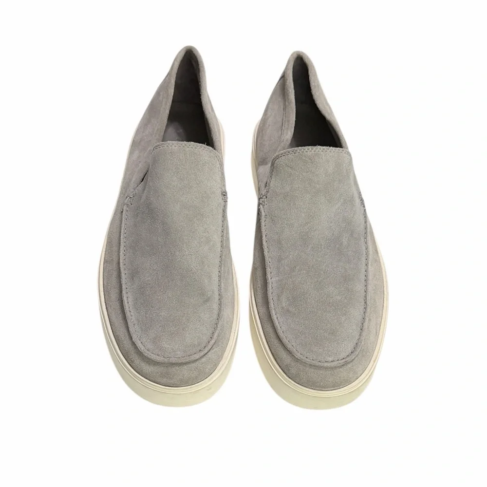 Vince Taro Gray Suede Loafers Size 10